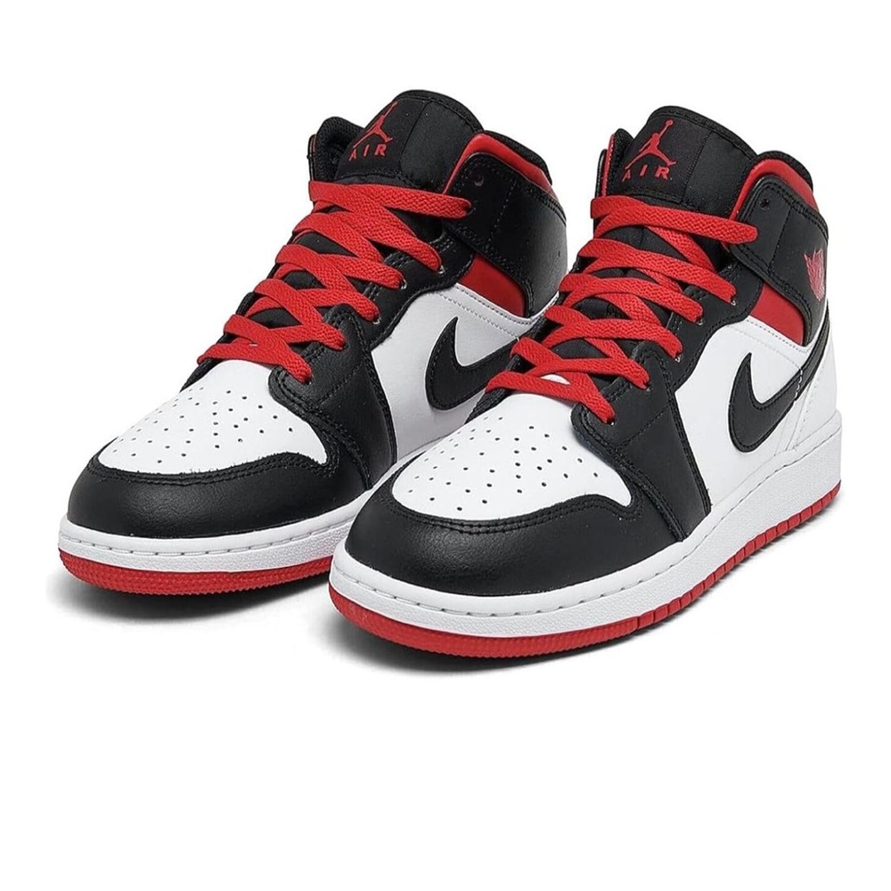 Jordan Black and Red High-Top Sneakers